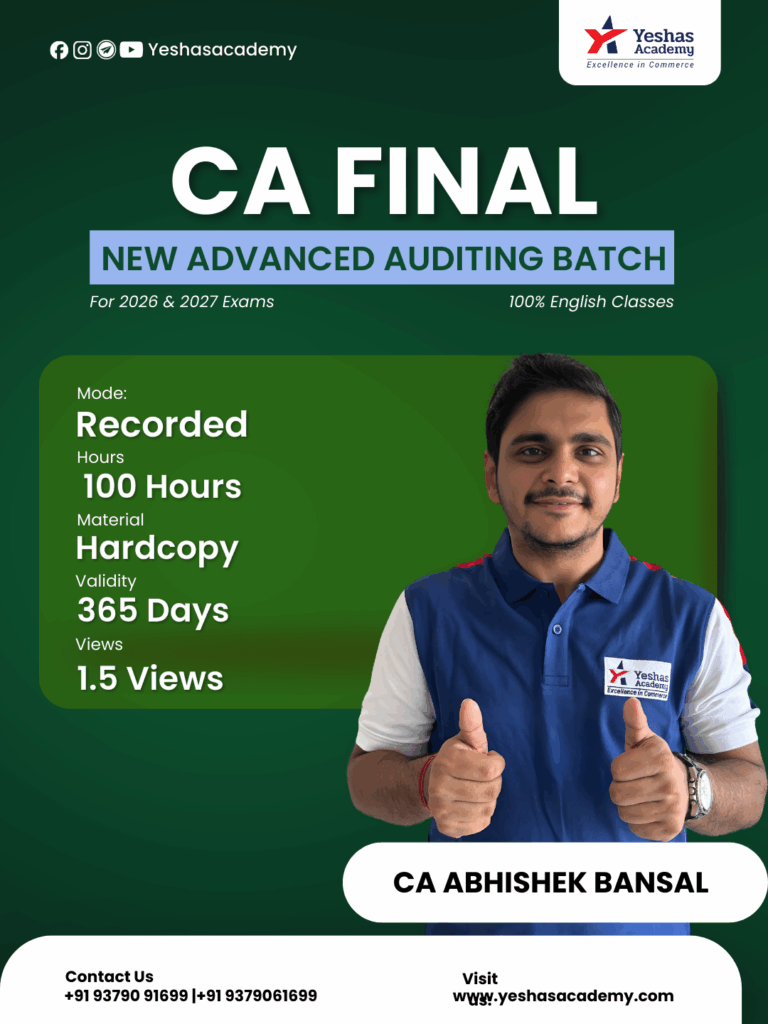 CA Final Advanced Auditing Regular Batch For 2026 & 2027 Exams By CA ...