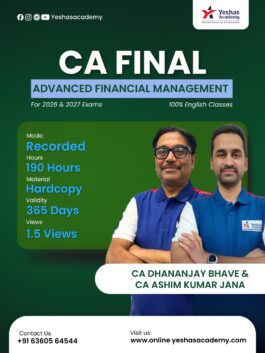 CA Final AFM For 2026 & 2027 Exams By CA Ashim Kumar Jana & CA Dhananjay Bhave