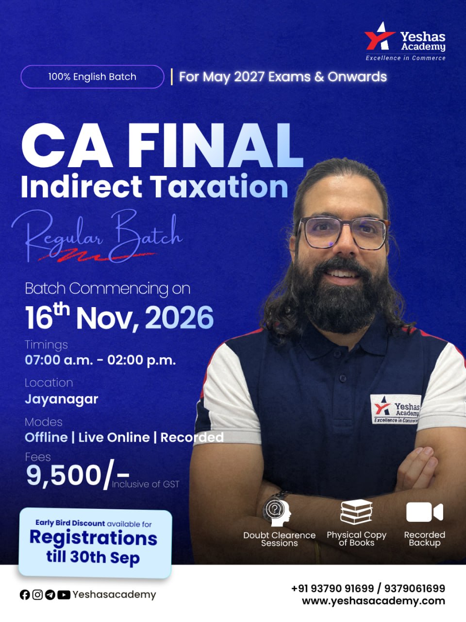 CA Final IDT Regular Batch For 2027 & 2028 Exams By CA Ramesh Soni