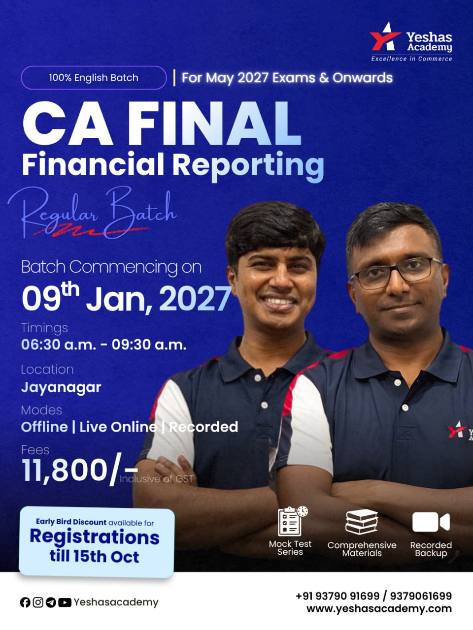 CA Final Financial Reporting For 2027 & 2028 Exams By CA Ravikant Miriyala & CA Rajavardhan