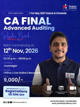 CA Final Advanced Auditing Regular Batch For 2027 & 2028 Exams By CA Abhishek Bansal