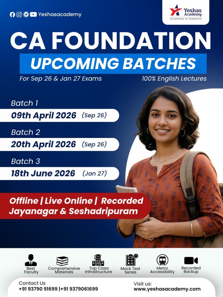 CA Foundation for Sep'26 & Jan'27