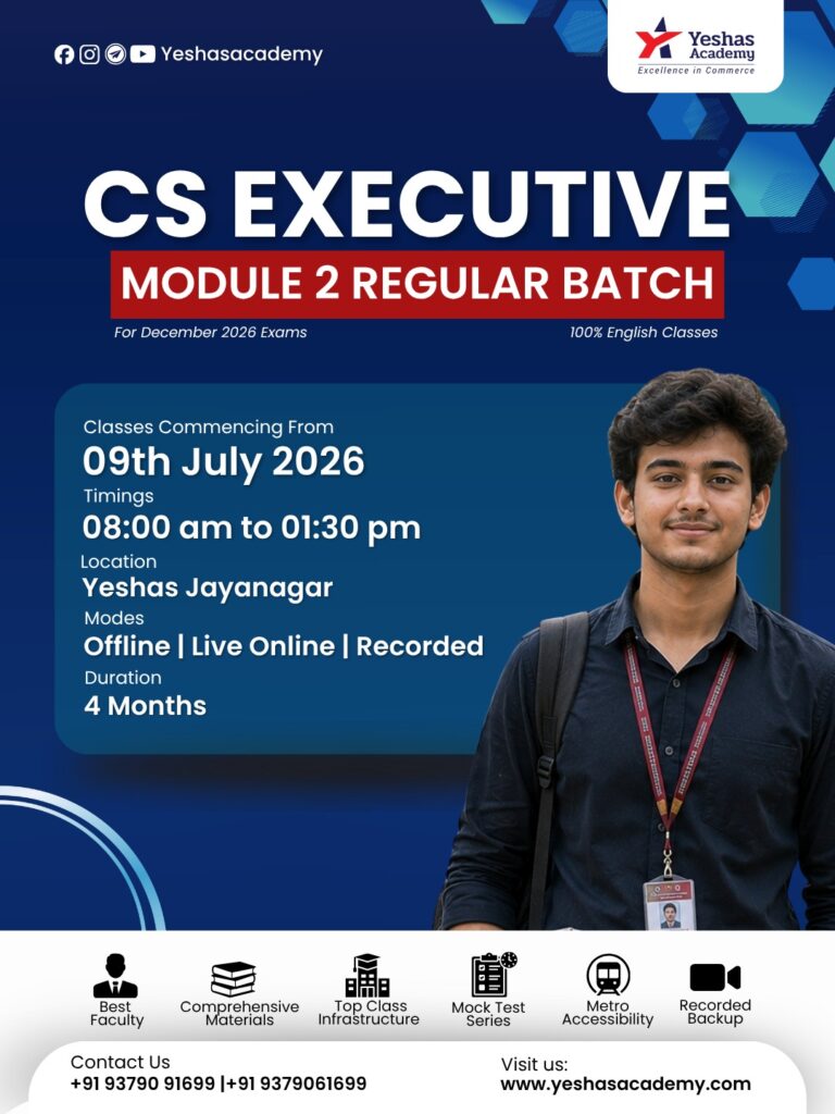 CS Executive for December 2026 Exams