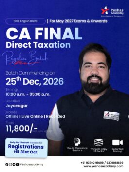 CA Final Direct Tax For 2027 & 2028 Exams By CA Sourabh Mutha